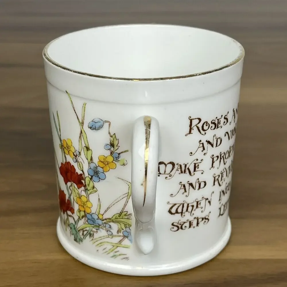 The Foley China Roses And Pansies Tea Cup Victorian Bone China Antique England